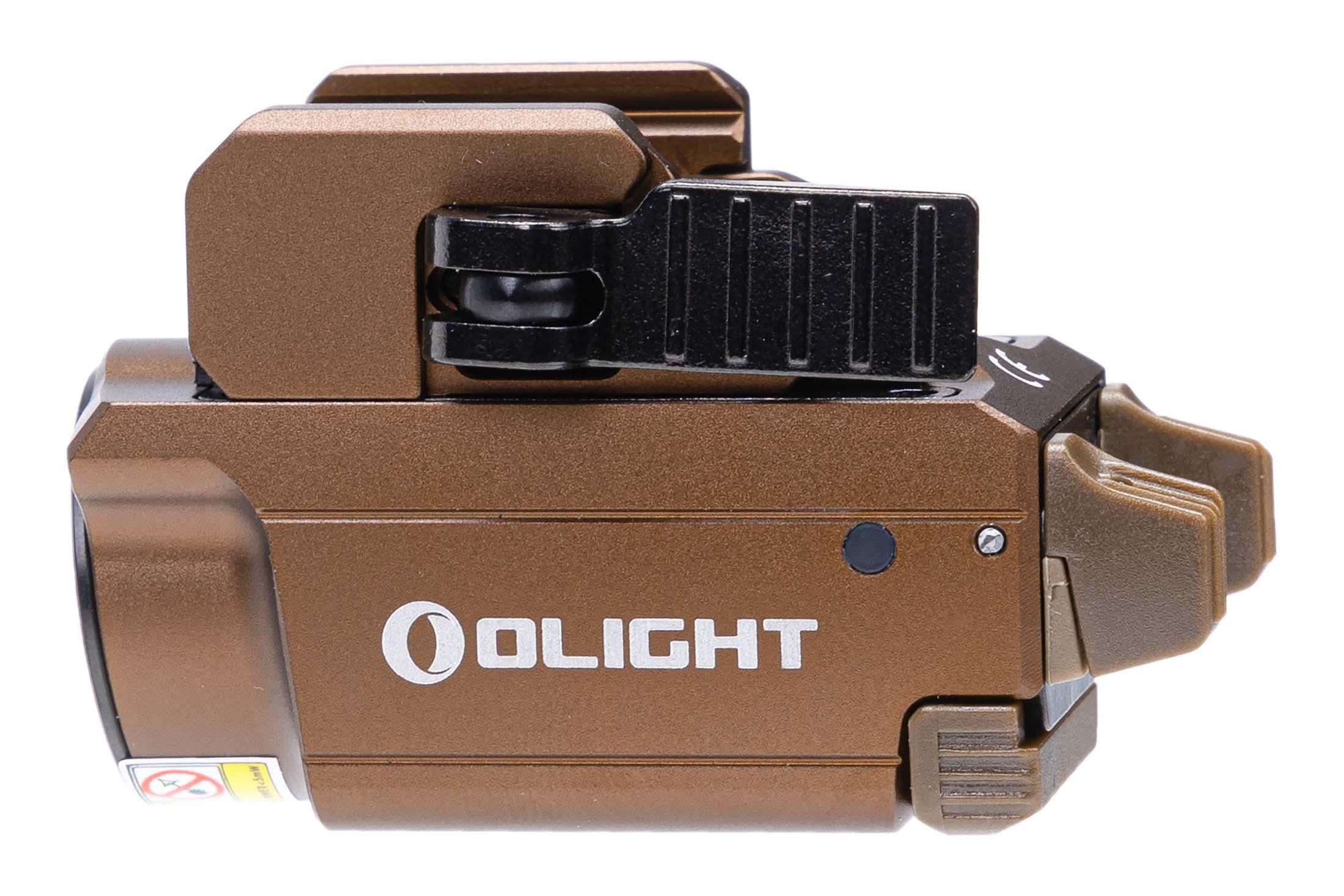 Olight Baldr Mini 600 Lumen Flashlight with Green Laser Sight - Tan